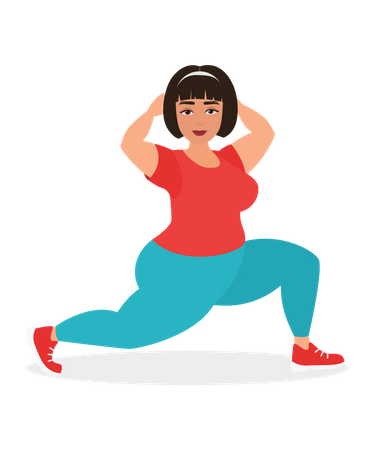 Woman Doing Workout  Illustration