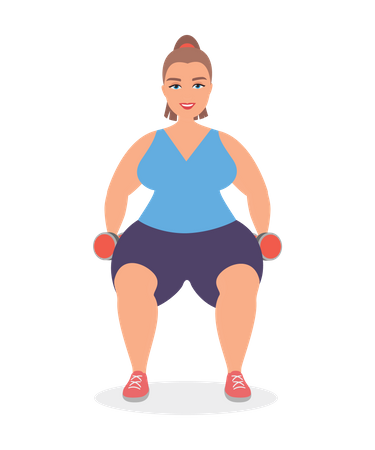 Woman Doing Workout  Illustration