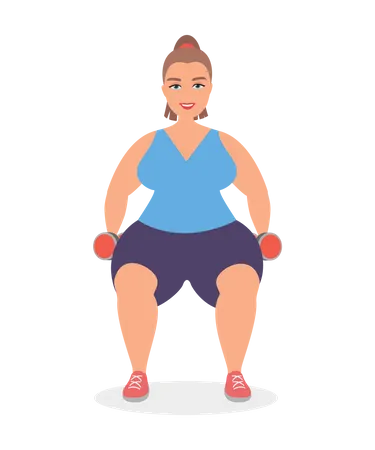 Woman Doing Workout  Illustration