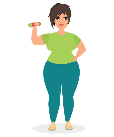 Woman Doing Workout  Illustration