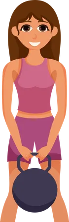 Woman doing workout  Illustration