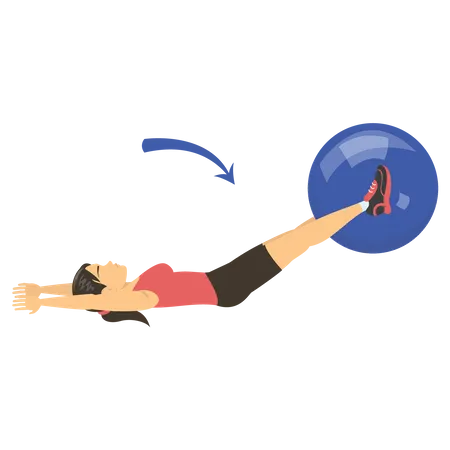 Woman doing workout  Illustration