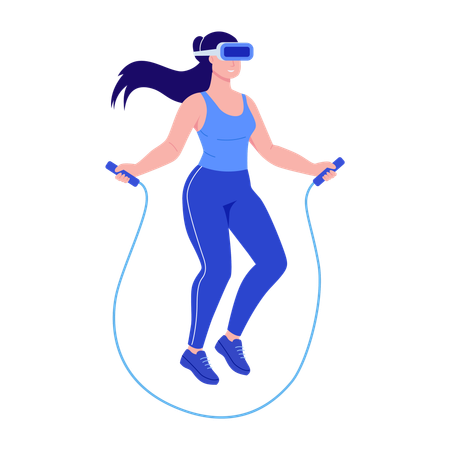 WoMan doing workout session  Illustration