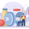 woman doing workout illustrations