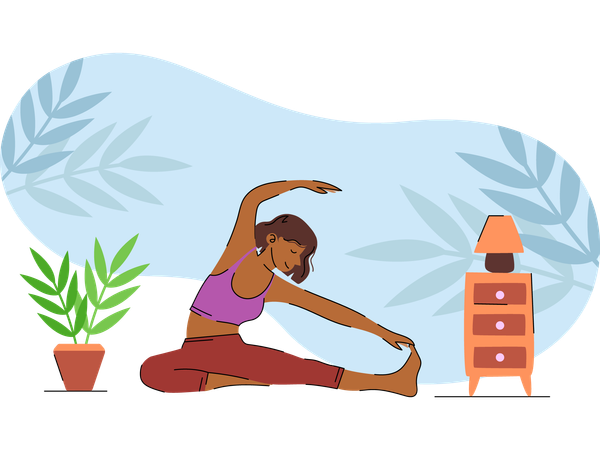 Woman doing Yoga  Illustration