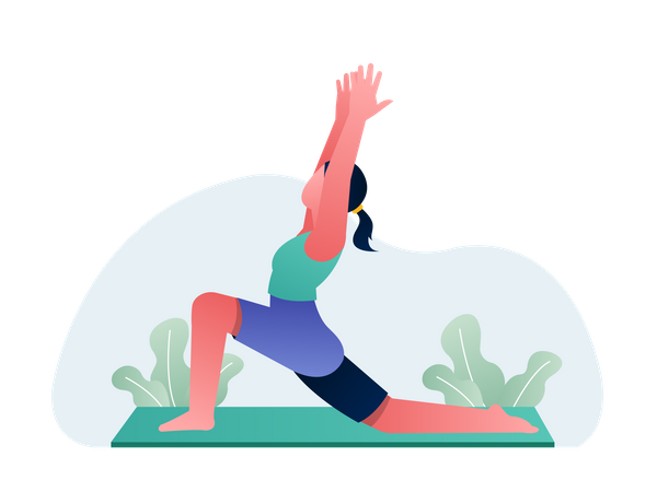 Woman Doing yoga Illustration