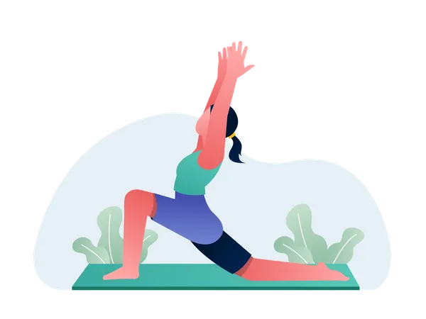 Woman Doing yoga  Illustration