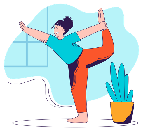 Woman Doing Yoga Illustration