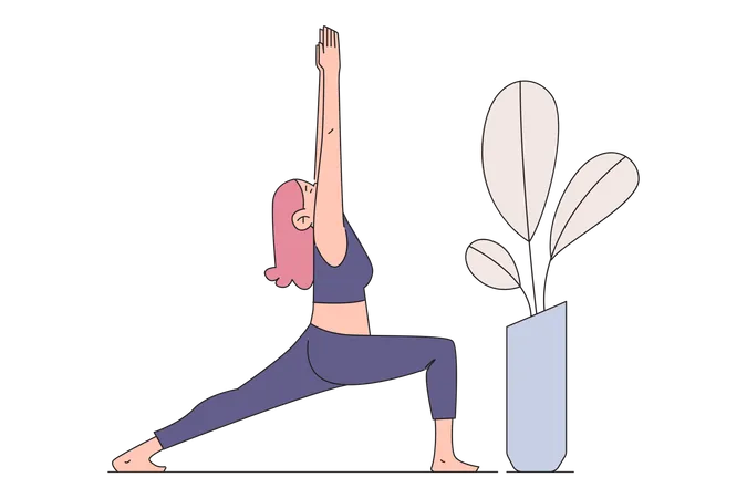 Woman doing Yoga Illustration