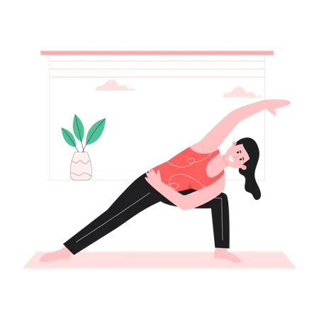 Woman doing yoga  イラスト