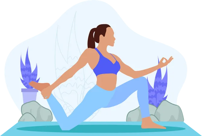 Woman doing yoga  Illustration