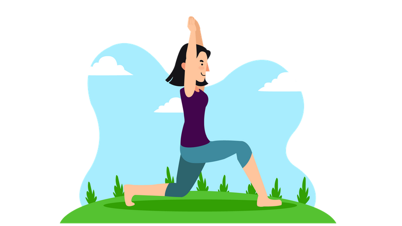 Woman doing yoga Illustration