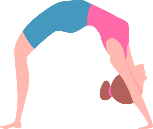 Woman doing yoga asana Illustration