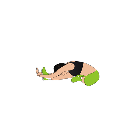 Woman doing yoga asana Illustration