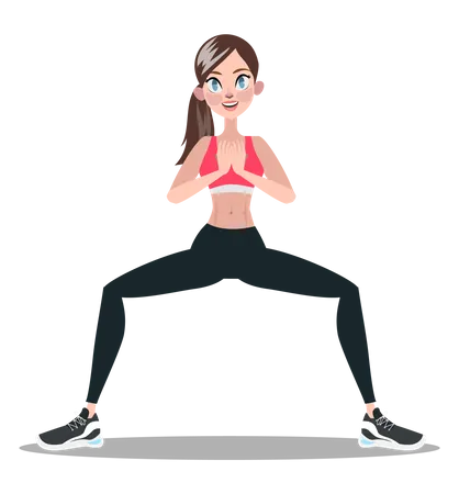 Woman doing yoga exercise Illustration
