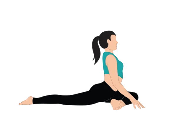 Woman doing yoga exercise  Illustration