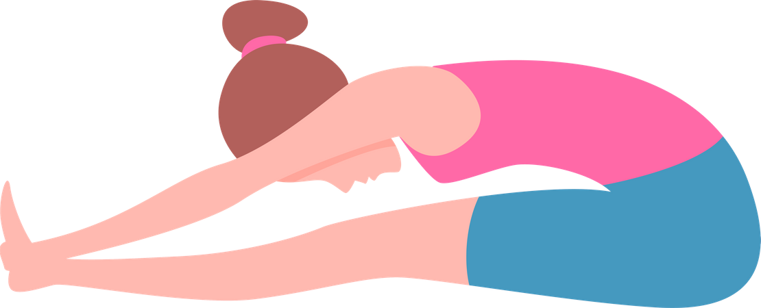 Woman doing yoga exercise  Illustration