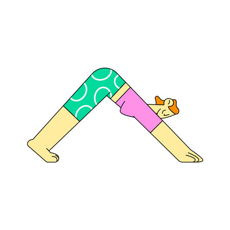 Woman doing yoga exercise  Illustration