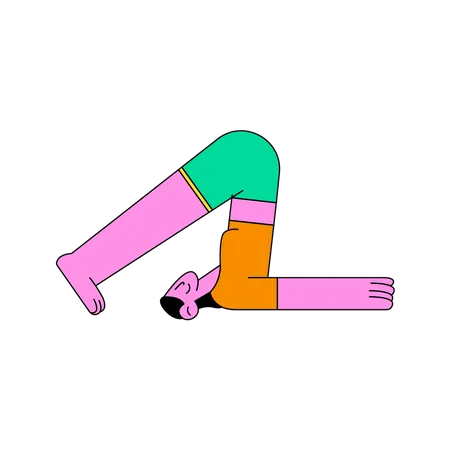 Woman doing yoga exercise  Illustration