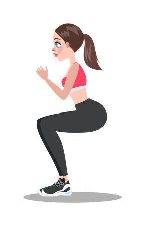 Woman doing yoga exercise  Illustration