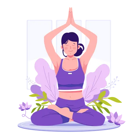 Woman doing yoga  Illustration