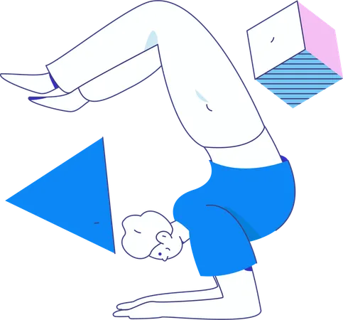 Woman doing yoga  Illustration