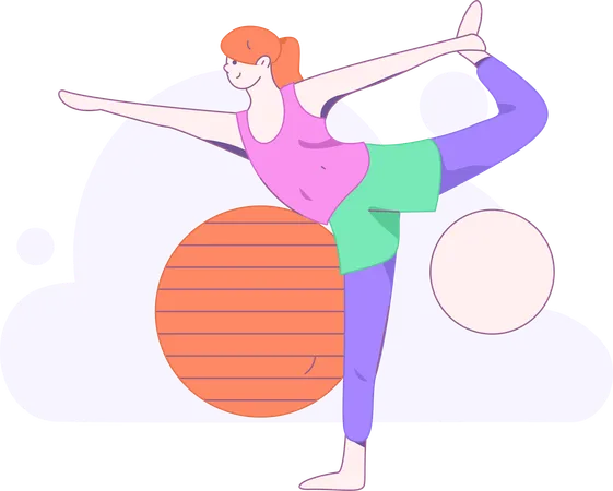 Woman doing yoga  Illustration