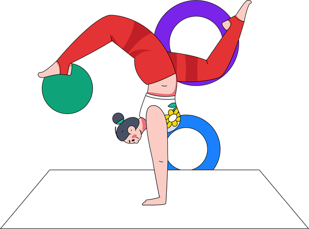 Woman doing yoga  Illustration