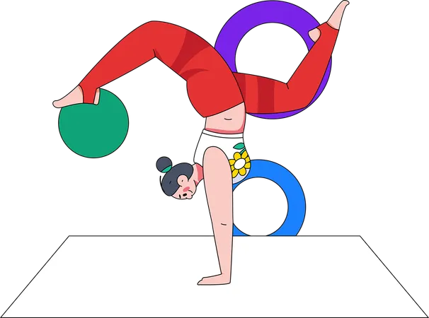 Woman doing yoga  Illustration