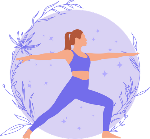 Woman doing yoga  Illustration