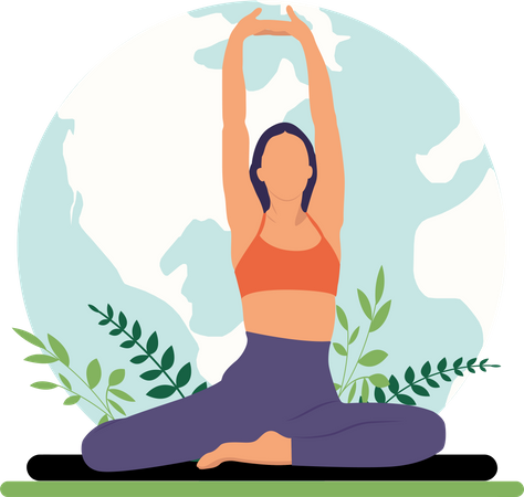 Woman doing yoga  Illustration