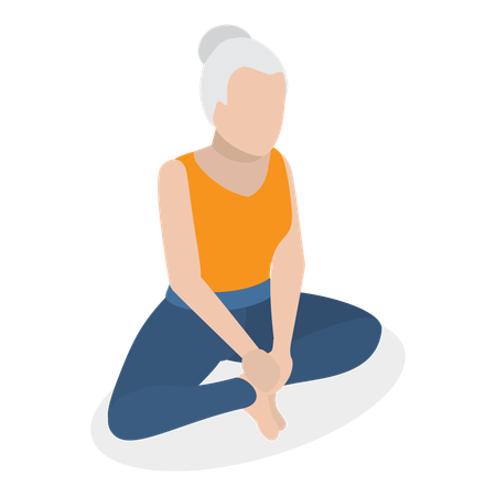 Woman doing yoga  Illustration