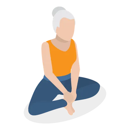 Woman doing yoga  Illustration