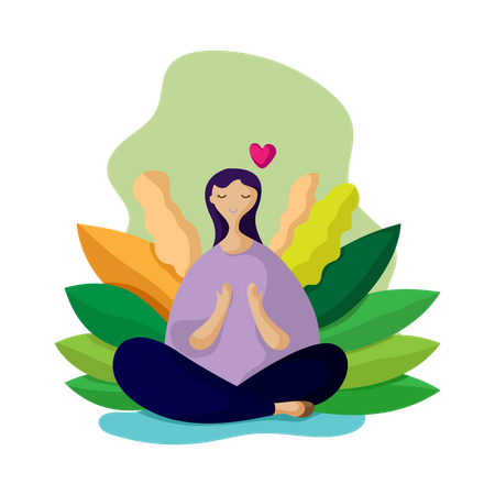 Woman doing yoga  Illustration