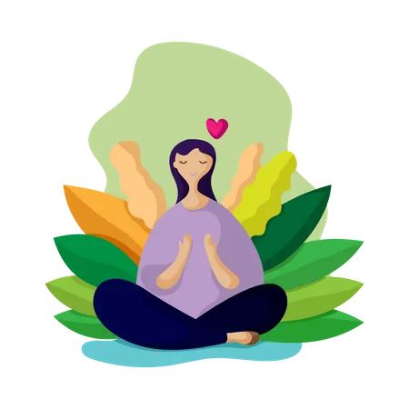 Woman doing yoga  Illustration