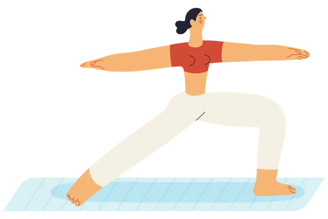 Woman Doing Yoga  Illustration