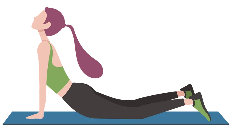 Woman doing yoga  Illustration