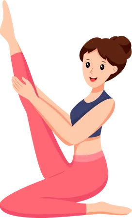 Woman Doing Yoga  Illustration