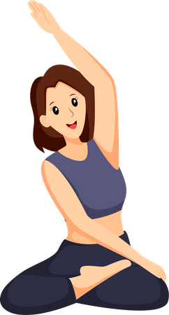 Woman Doing Yoga  Illustration