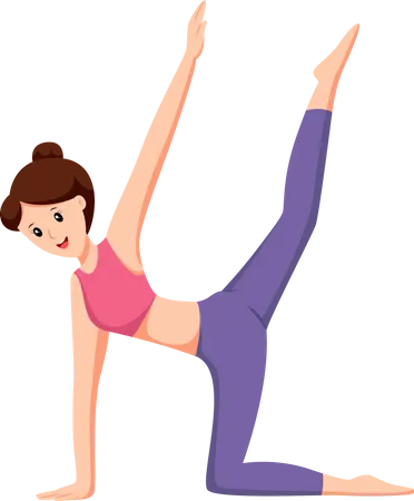 Woman Doing Yoga  Illustration