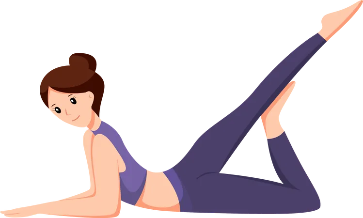 Woman Doing Yoga  Illustration