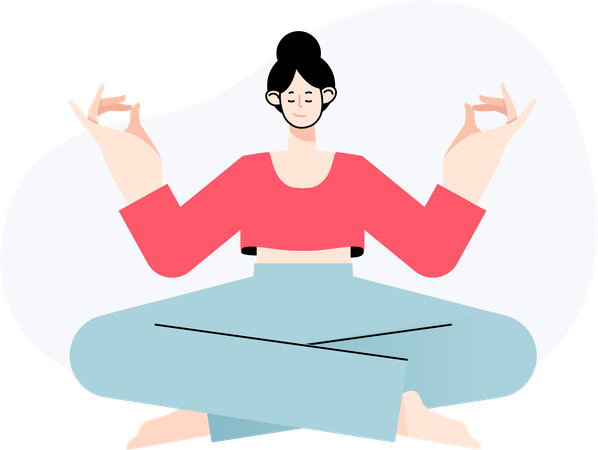 Woman doing yoga  Illustration