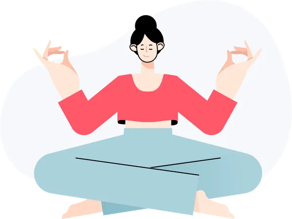 Woman doing yoga  Illustration