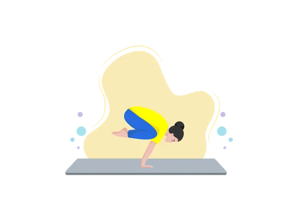 Woman Doing Yoga  Illustration