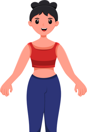 Woman Doing Yoga  Illustration