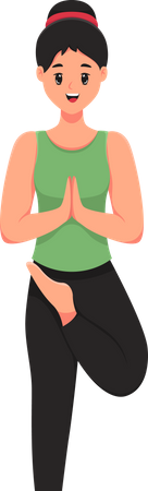 Woman Doing Yoga  Illustration