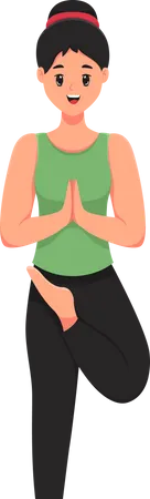 Woman Doing Yoga  Illustration