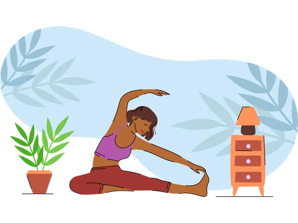 Woman doing Yoga  Illustration