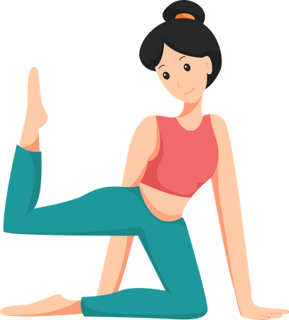 Woman Doing Yoga  Illustration