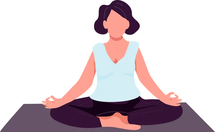 Woman doing yoga  Illustration